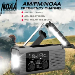 Solar rechargeable radio Radio with LED