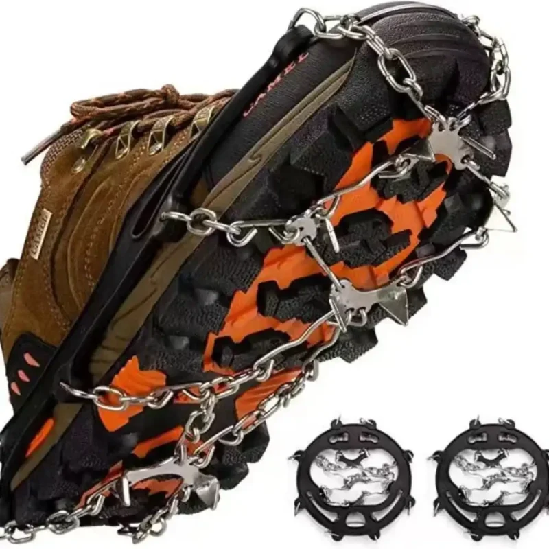 Winter Hiking Climbing Cleats Chain Shoes Anti Slip