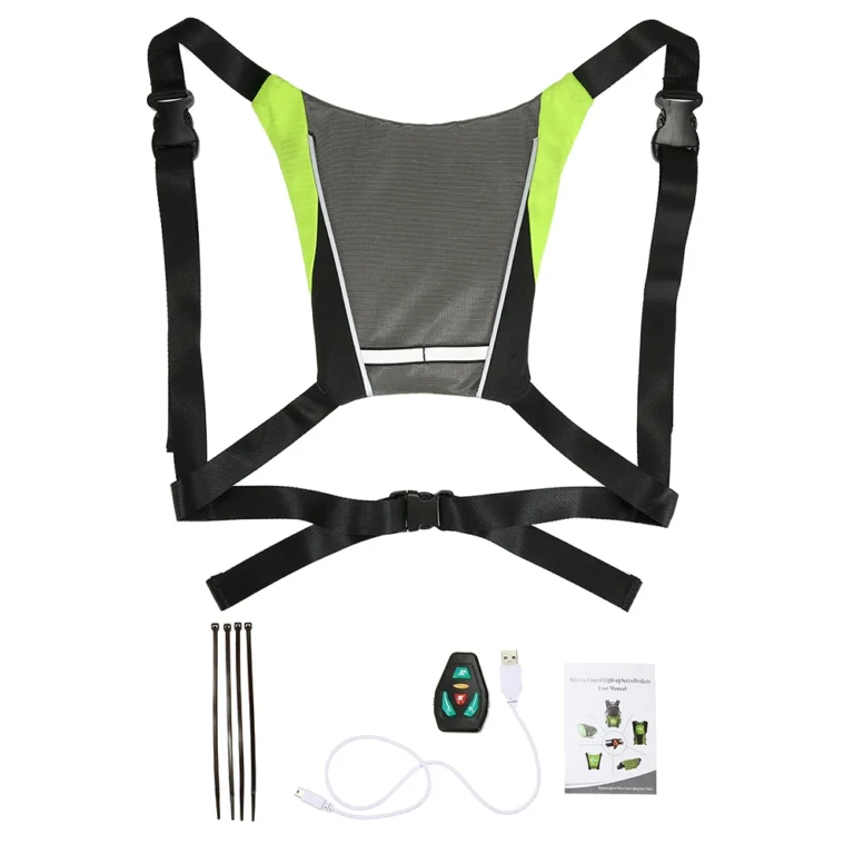 USB Reflective Vest Backpack with LED Turn Signal - Image 7