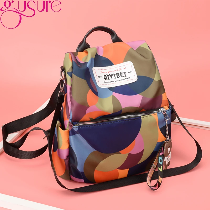 Women Wild Travel Backpack Colorful Oxford Cloth