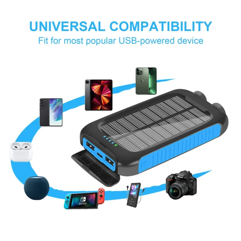 10000mAh Solar Power Bank Portable Waterproof Fast Charge - Image 3