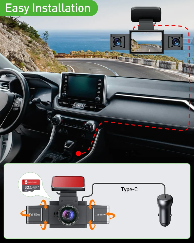 Video Recorder Three Lens Car Camera - Image 6