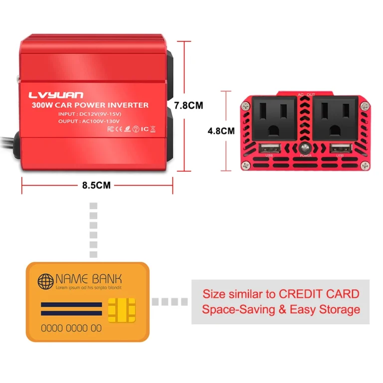 DC 12V to110V AC Car Inverter 300W DC to AC Power Converter - Image 2