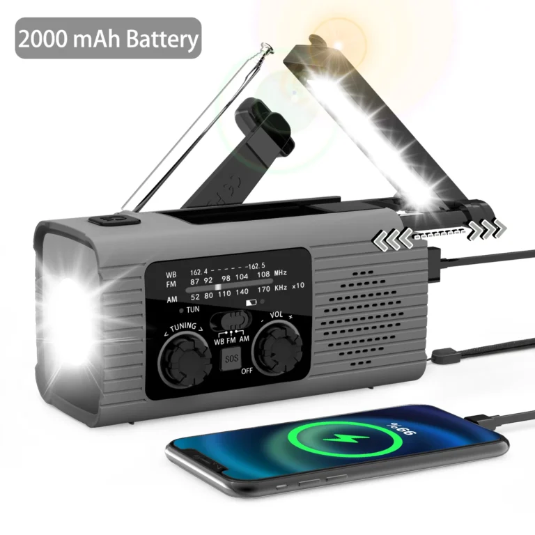 Solar rechargeable radio Radio with LED - Image 9