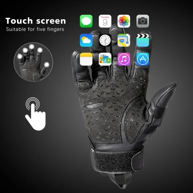 Tactical Gloves Pro Sports Touch Screen PU Leather - Image 2