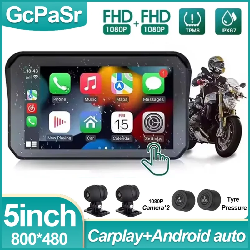 1080P 5 Inch WiFi Wireless Auto DVR Monitor Dash Cam GPS Navigation