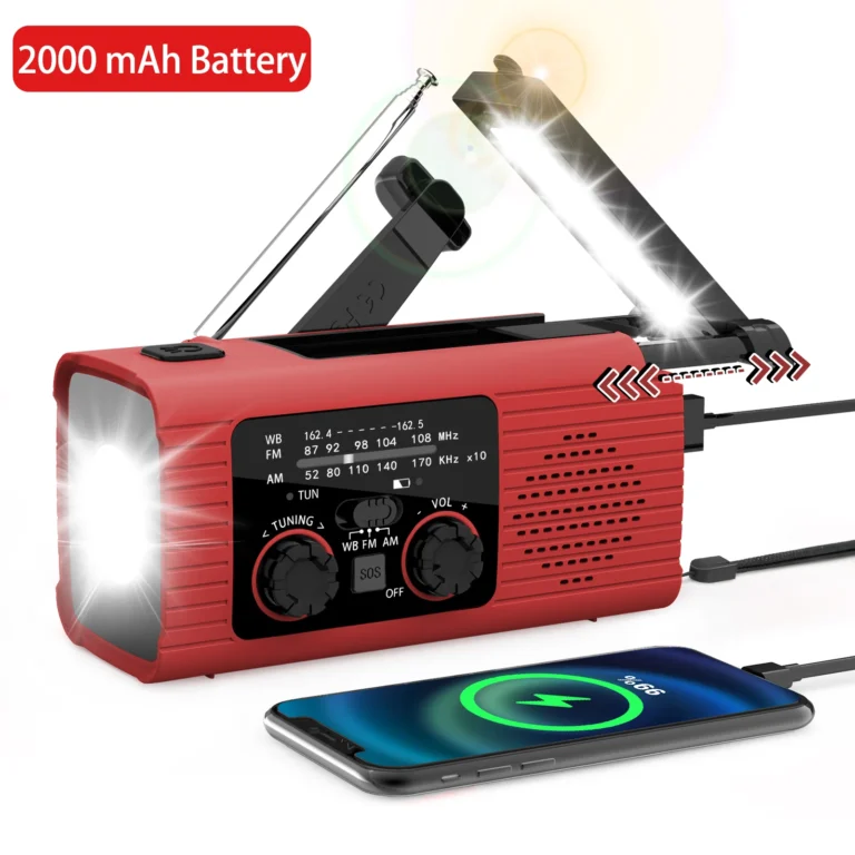 Solar rechargeable radio Radio with LED - Image 10