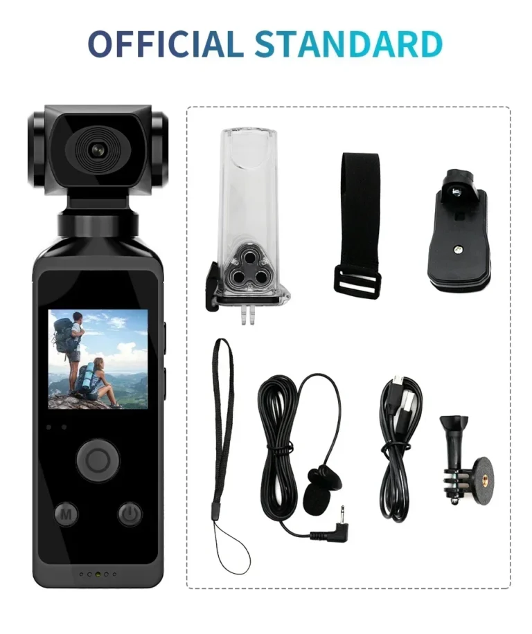 4K Ultra HD Pocket Action Camera 270° Rotatable Vlog - Image 6
