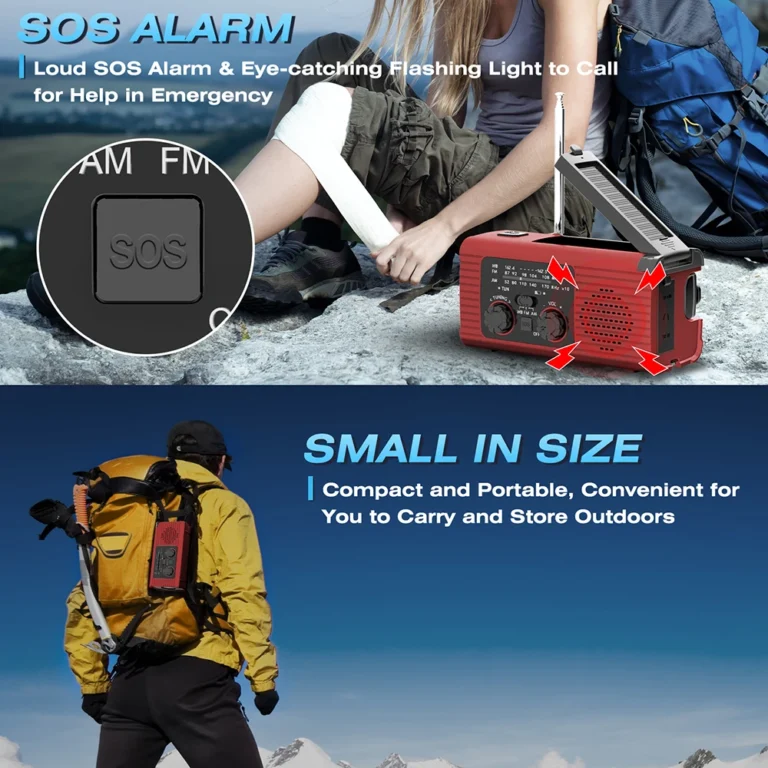 Solar rechargeable radio Radio with LED - Image 2