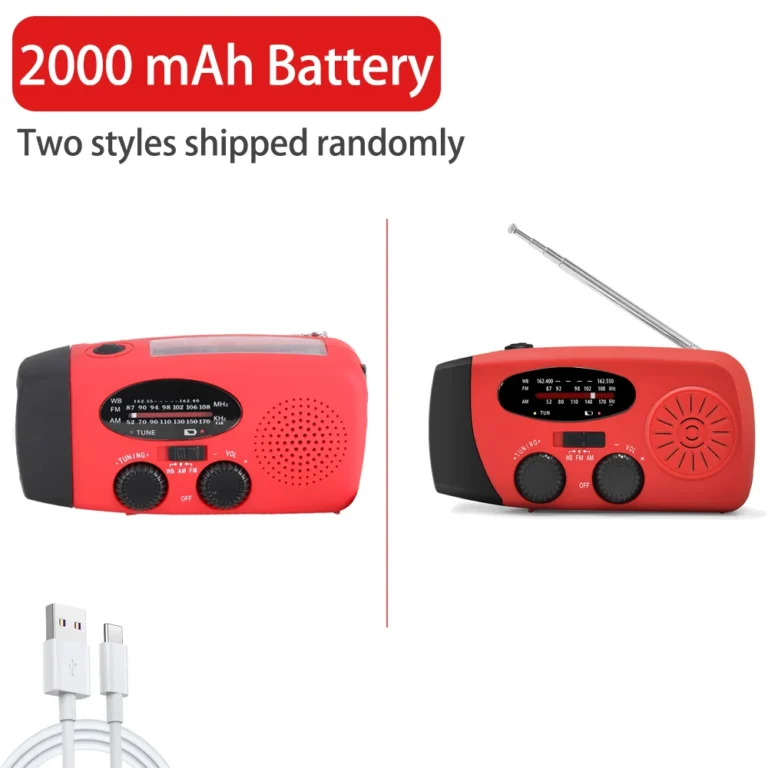 Solar rechargeable radio Radio with LED - Image 8