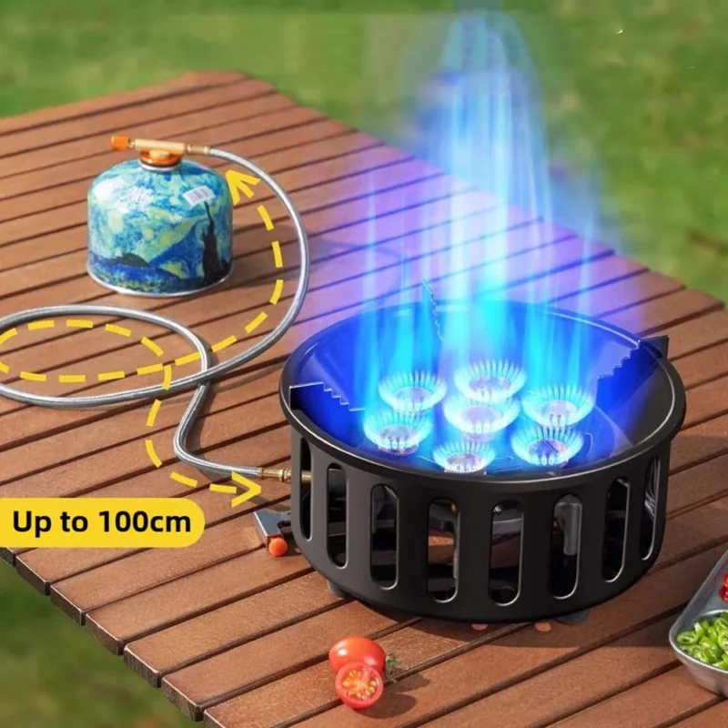 7-Core Camping Stove High-Power Strong Fire Portable Tourist