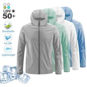 Summer Men’s Sun Protection Clothing Lightweight