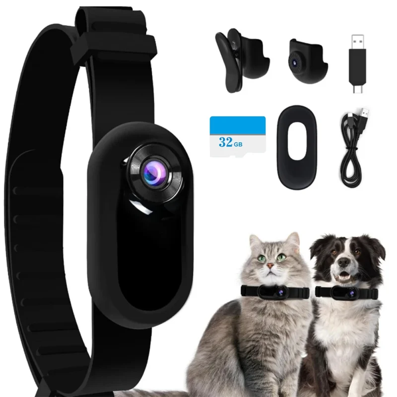 Dog Tracker Collar Sport Camera with Video Records