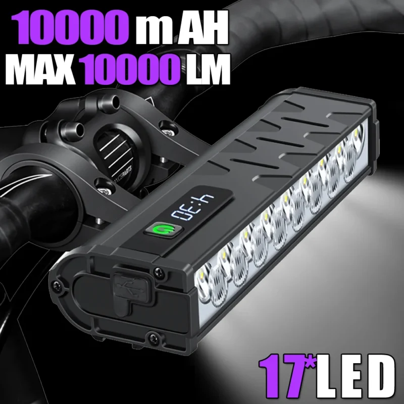 Bicycle Light Front 10000Lumen 10000mAh Waterproof