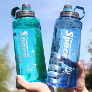 Large Capacity Sports Water Bottle with Filter Plastic