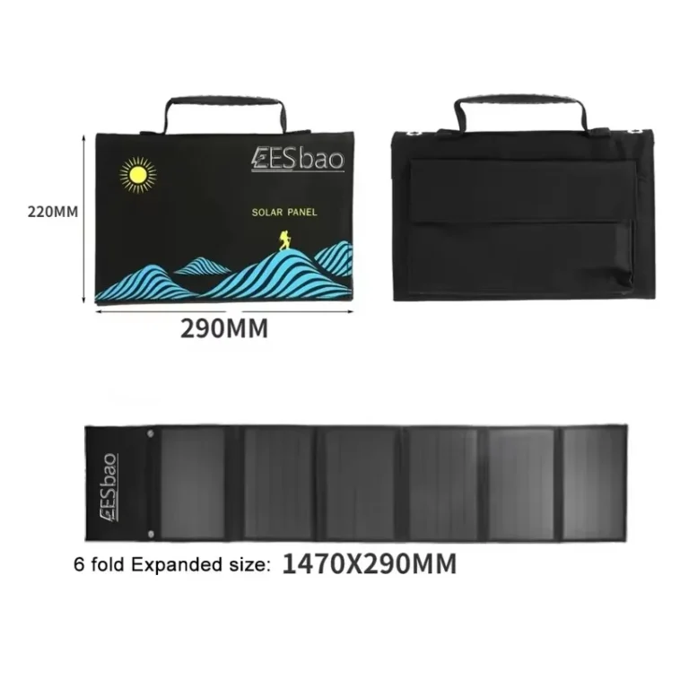 Folding Bag 10-100W Solar Panel Portable USB+DC Output Solar - Image 13