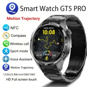 GT5 PRO Smart Watch Bluetooth Call GPS Trajectory NFC Heart Rate