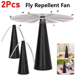 2Pcs Portable Fly Fans for Table Fly