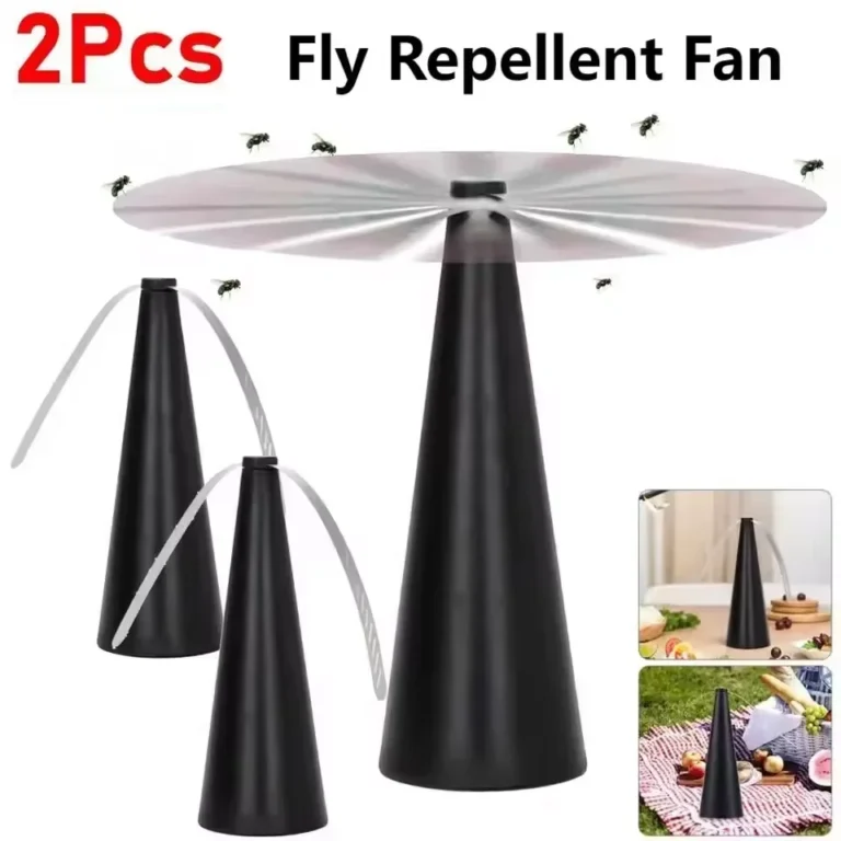 2Pcs Portable Fly Fans for Table Fly