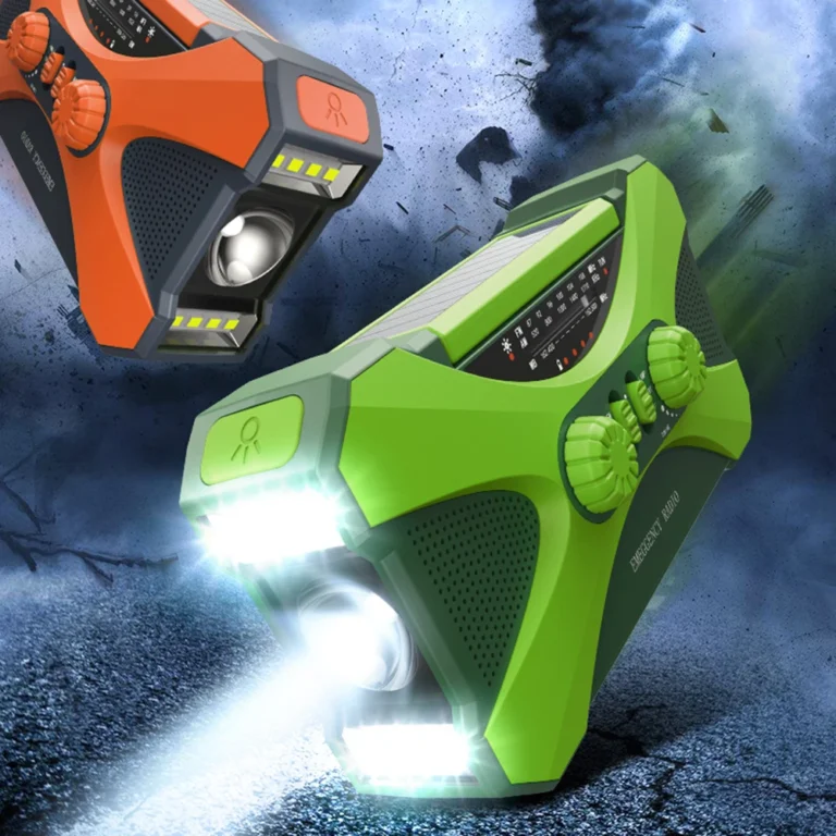 Portable 10000mAh charger Radio Solar Hand Crank LED - Image 2