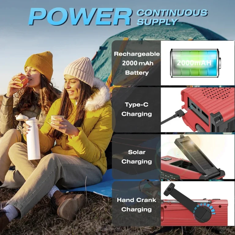 Solar rechargeable radio Radio with LED - Image 3