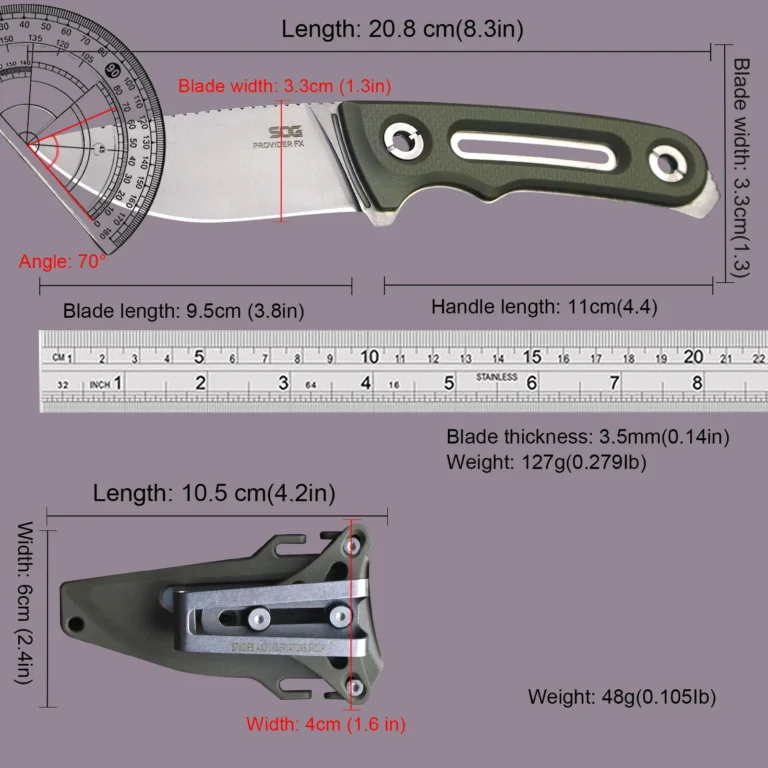 Outdoor Knife Tactical Portable Carry Camping Defensive Nylon Fiberglass + Steel Clip - Image 6