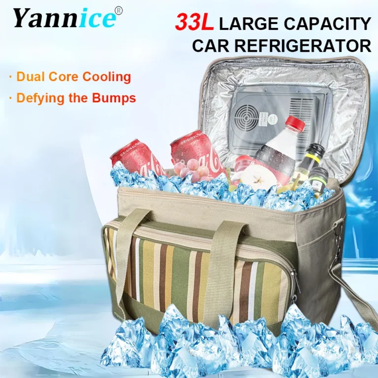 33L Portable Foldable Car Refrigerator Electric Cooler Bag