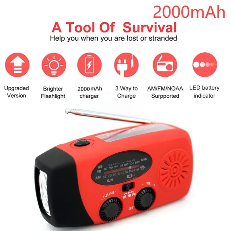 Emergency Flashlight Torch Solar Panel Power - Image 8