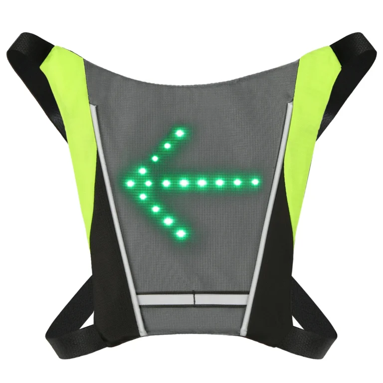 USB Reflective Vest Backpack with LED Turn Signal - Image 3