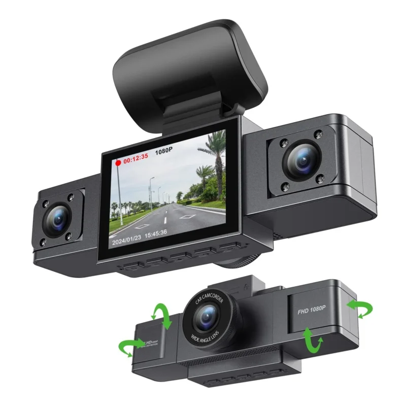 Video Recorder Three Lens Car Camera