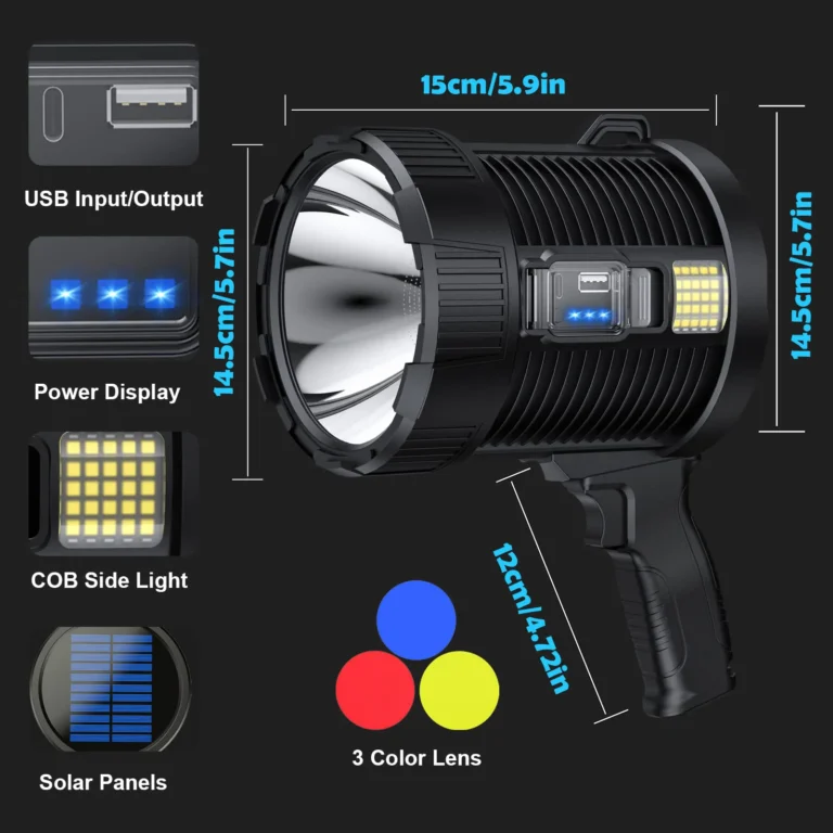 Rechargeable Spotlight 900000 Lumens Led Spot Lights - Image 3