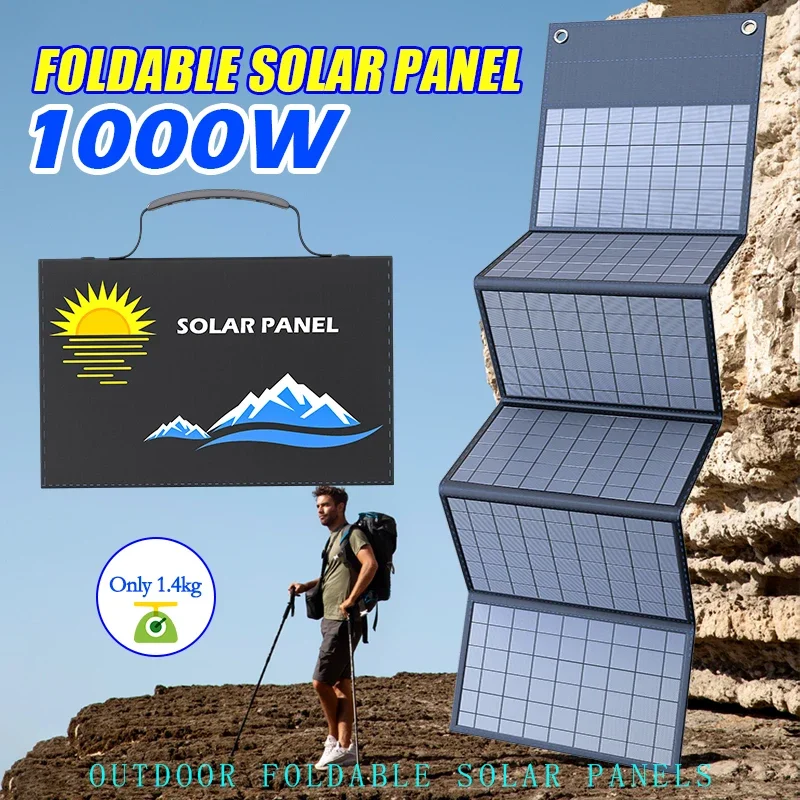 2025 exclusive 1000W portable solar panel folding bag with USB+DC
