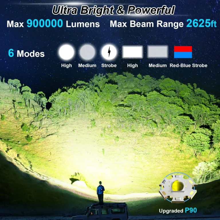 Rechargeable Spotlight 900000 Lumens Led Spot Lights - Image 2