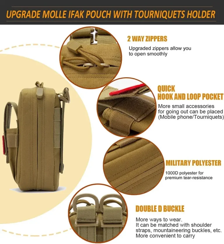 8pcs IFAK Tactical Molle Pouch Survival - Image 3