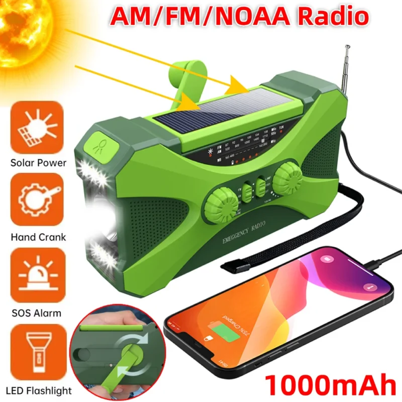 Emergency Flashlight Torch Solar Panel Power