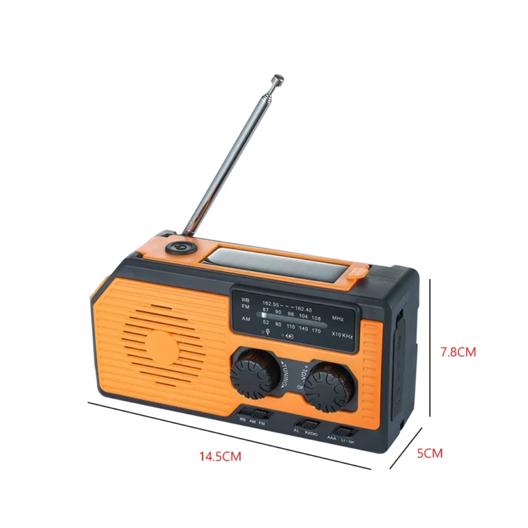 Solar Power Hand Crank Radio AM/FM/WB - Image 6