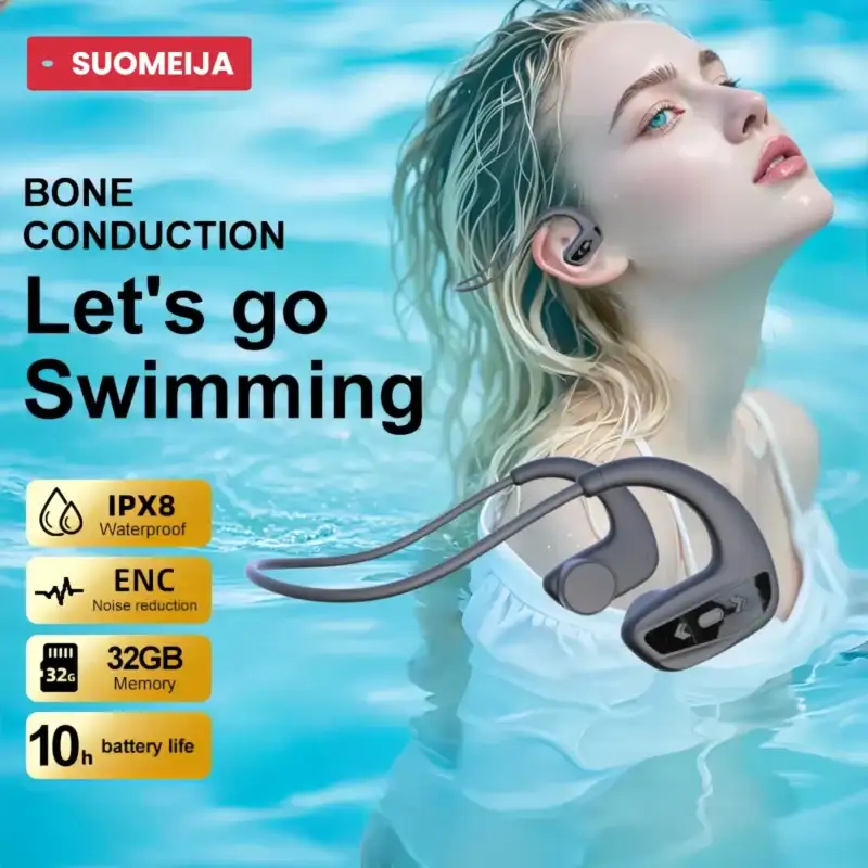 Swimming headphones-bone conduction headphones IP8 waterproof