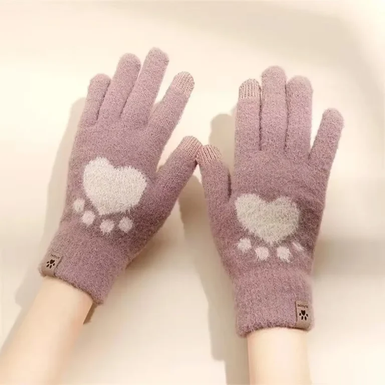 Winter Cat Paw Gloves Warm Mittens Fashion - Image 3